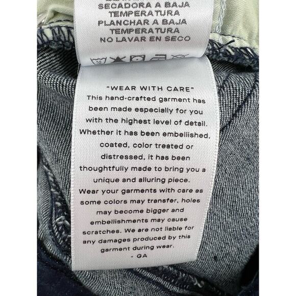 Good American Jeans Womens Good Legs High Rise Straight Stretch Size 15 Dark - Picture 9 of 9